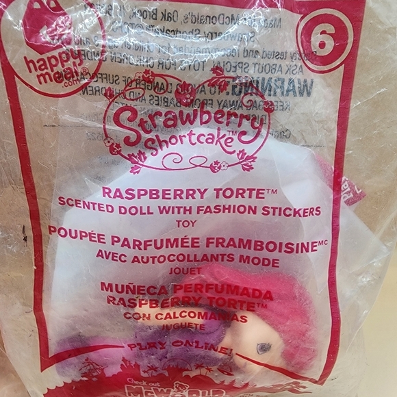 2- 2010/2011 Strawberry Shortcake McDonald's Happy Meal 6 Raspberry T 2 Orange B - Picture 3 of 4